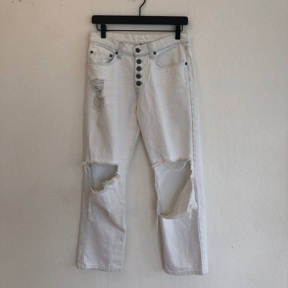 Carmar White Distressed Jeans